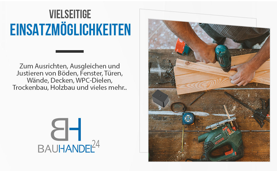 Distanzstücke Verglasungsklötze Klötze Kunststoff 50 x 50mm, 2–10mm