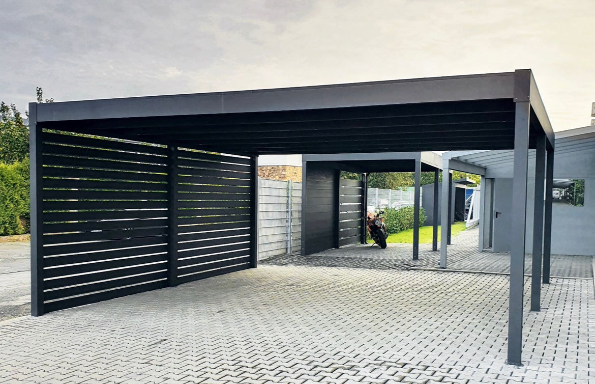 Flachdach Carport Aluminium